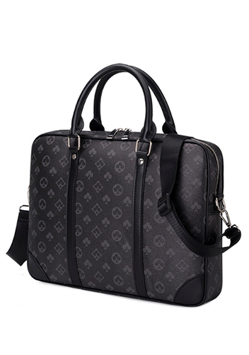 Louisa Poker Vegan Laptop Briefcase Black
