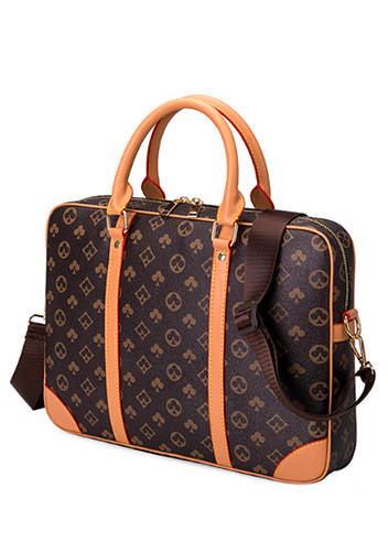 Louisa Poker Vegan Laptop Briefcase Beige