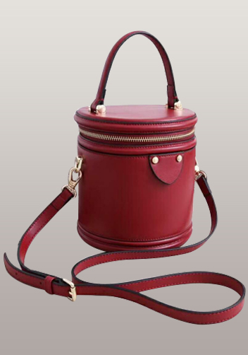 Kathryn Leather Shoulder Bag Red