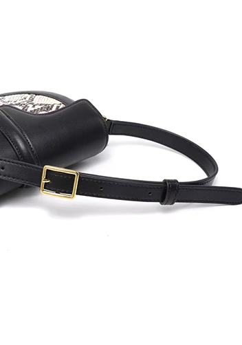 Anathema Calfskin Saddle Shoulder Bag Black