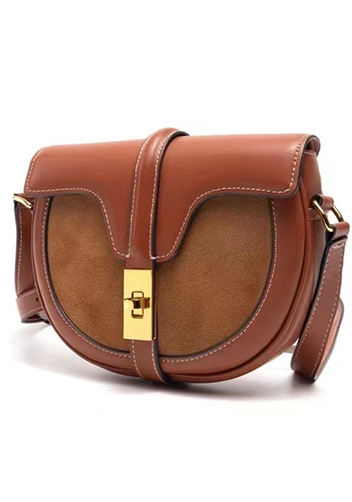 Anathema Calfskin Saddle Shoulder Bag Brown