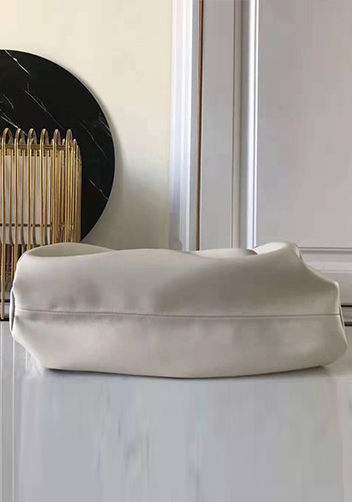 Dina Leather Shoulder Hobo Bag White