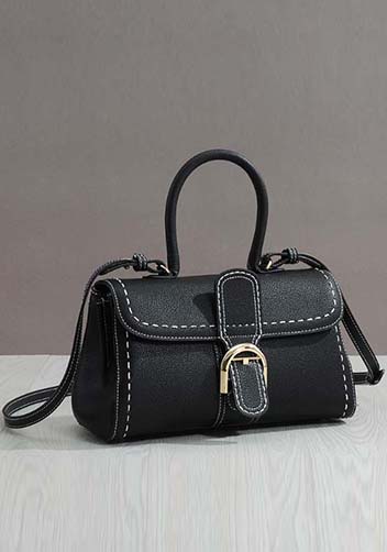 Hurricane Leather Shoulder Bag Black