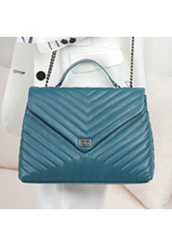 Yvonne Medium Shoulder Bag Lambskin Blue