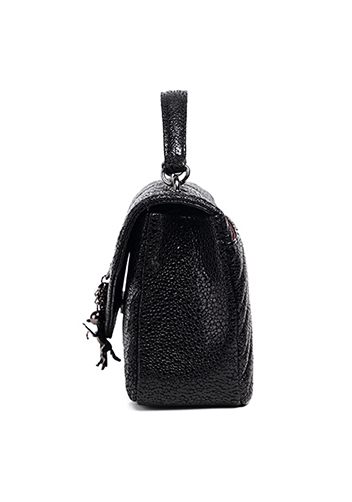 Yvonne Leather Flap Bag Black