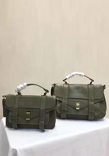 The Cartable Leather Small Bag Olive