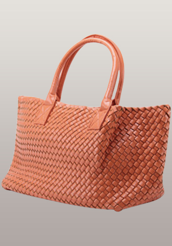 Grand Boulevard Woven Large Tote Orange