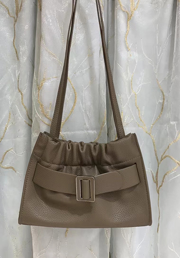 Alena Buckle Shoulder Bag Khaki