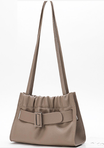 Alena Buckle Shoulder Bag Grey