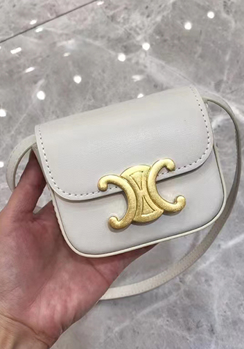 Yuga Leather Lipstick Headset Mini Bag Cream