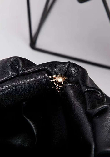 Dina Leather Clutch Chain Bag Black